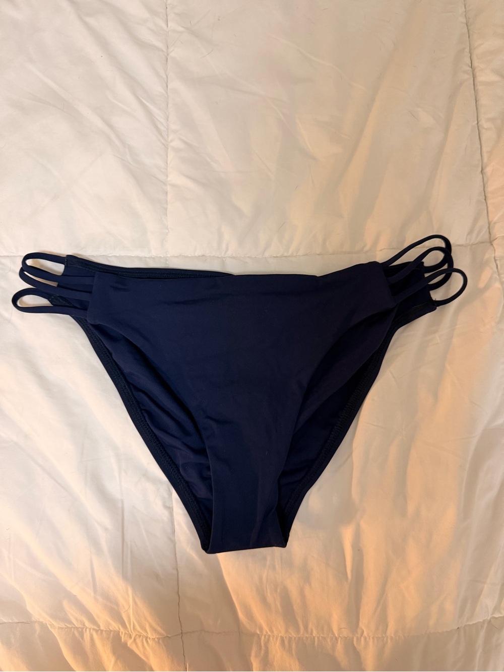 l*space Women's Navy Strappy Bikini Bottom